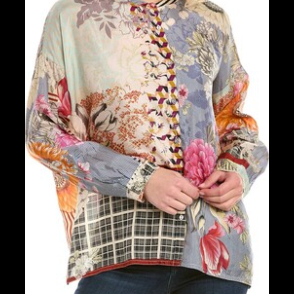 Floral Patchwork Blouse - image 1